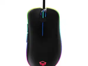 Meetion MT-GM19 RGB gamer egér, szoftver, 6400 dpi, fekete, USB