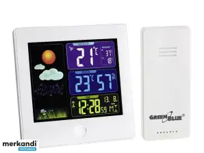 Wireless Weather Station GreenBlue with DCF System White GB521W