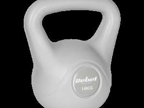 Bitumen Kettlebell 14 kg grau REBEL ACTIVE