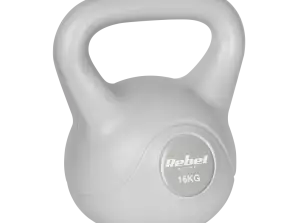 Bitumen kettlebell 16 kg grijs REBEL ACTIVE