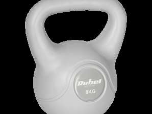 LEC RBA 2322G 08 Bitümlü Kettlebell 8 kg gri REBEL ACTIVE