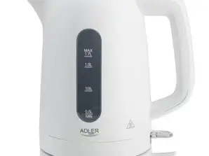 AD 1379w Elkedel 1,7 l | Strix | Flad varmelegeme | Automatisk slukning | hvid