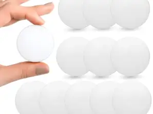 Wandpuffer, Gummistopper, Türstopper- selbstklebend - 12er- Set weiß, Ø 4 cm