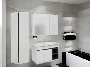 Various bathroom furniture 4 pieces incl. ceramic washbasin LED lighting