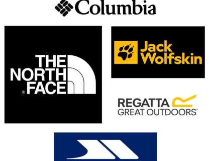 Ropa al aire libre de marcas famosas Columbia, Jack Wolfskin