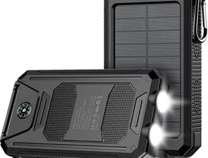 Chargeur Solaire 25000mAh Portable Batterie Externe avec 4