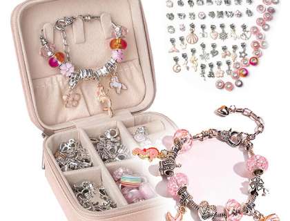 Amazon.com: Hollyhi Charm Bracelet Making Kit, DIY Girls Jewelry Making Kit  with Storage Box, Bracelet Making Kit for Girls, Bracelets Kit Toys for 3 4  5 6 7 8 9 10 11