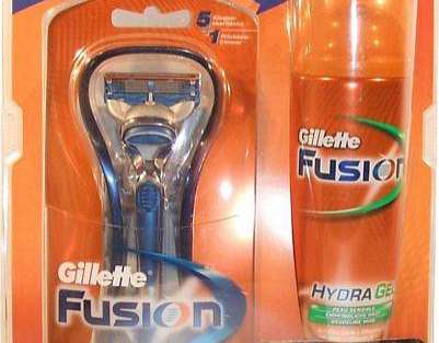 Gillette Fusion Shaver 5 lâminas + 200 ml HydraGel