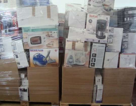 Mixed pallets with Tefal , Bosch, Krups, Severin, Philips minor appliances