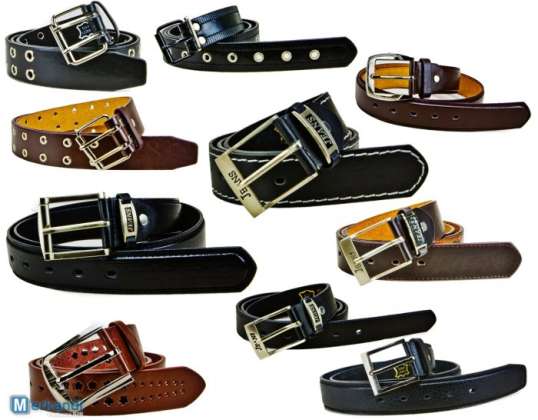 300 x Herren Gürtel Echt Leder Ledergürtel Gr. 105-135 cm ab 1.59 Euro