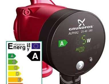 Grundfos Alpha 2 L 25-40 høyeffektiv pumpesirkulasjonspumpe