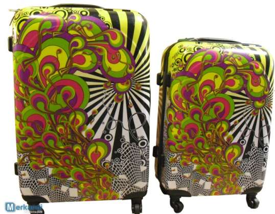 Kofferset 2 Teiliger Trolley-Set Koffer Bunt Koffer-set Modern stylish Reisekoffer Trolley