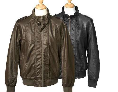 Мужские куртки из искусственной кожи Ref. 1129 Размеры m, l, xl, xxl. Цвета: черный, коричневый.