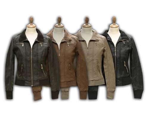 Women's Faux Leather Jackets Ref. 1260 Sizes m,l,xl,xxl. Assorted colors.