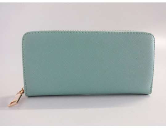 Mintgroene portemonnees met ritssluiting
