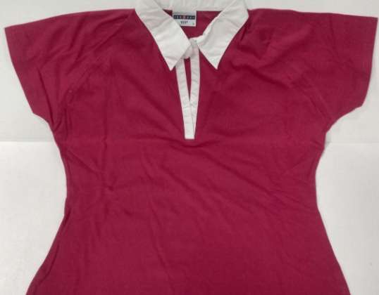 Set of women's cotton polo shirts from the Jerzees brand, available in several colors and sizes