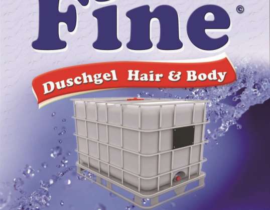 Shower Gel, Shampoo, Hair and Body 1000Liter from Germany