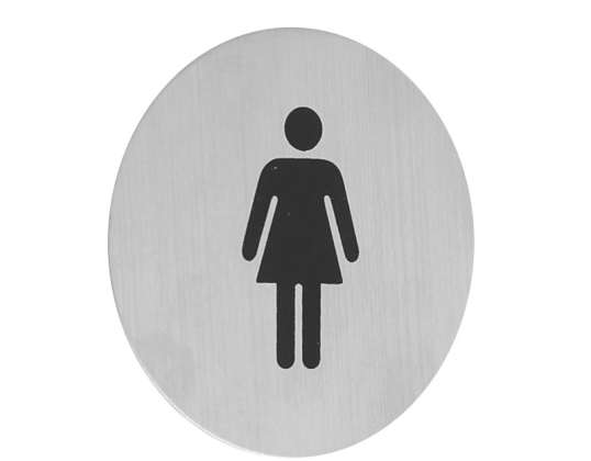 Значок на двери в женский туалет