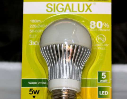 LED LAMP Sigalux A55 3031 5W GLOEILAMP SPAARLAMP