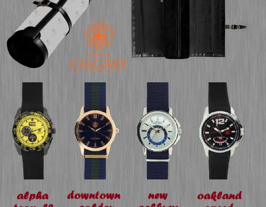 Set de 4 relojes Calgary de hombre con relojero