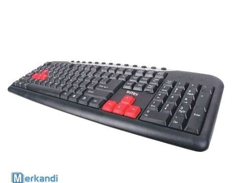 Clavier de jeu Intex IT-1018B Opera avec 106 touches, interface USB et PS2