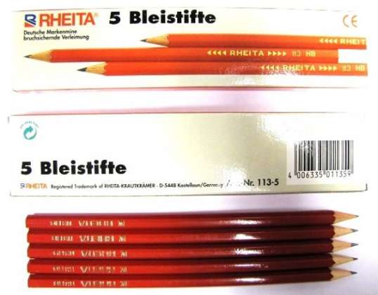 Lápices alemanes Rheita Paquete de 5 - 12000SZT