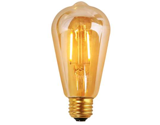 LED filament bulb ST58 - 2W. 180 lm. E27. 2200K