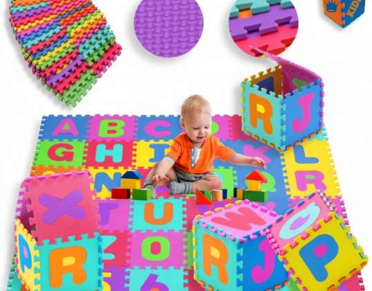 Spielmatte 86tlg játékszőnyeg puzzle szőnyeg gyerekek Teppichmatte ÚJ