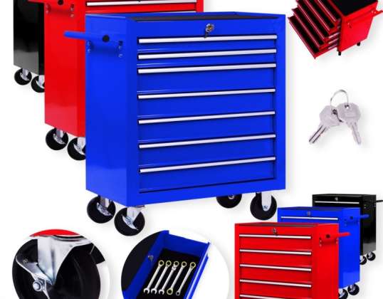 Workshop cars Rolling trolley Tool trolley Toolbox 5 & 7 compartments