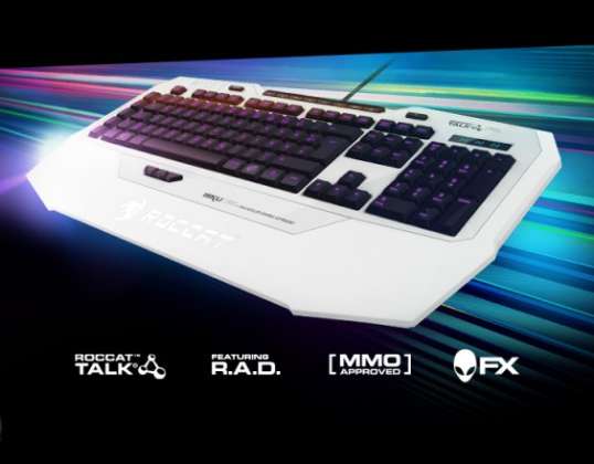 Roccat Isku FX Multicolor Gaming Keyboard, white