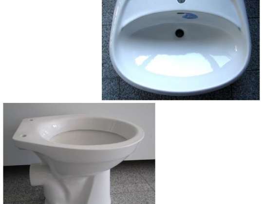 16. Īpašā piedāvājuma zīmoli BAD-SET izlietne 55 / 65cm + tualete baltā krāsā