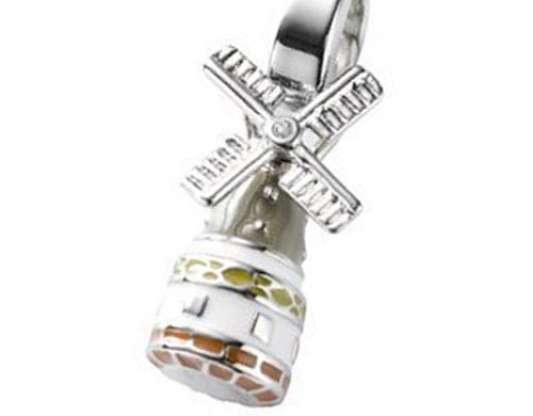 Fossil Schmuck Charm Charms Anhänger Windmühle JF85506