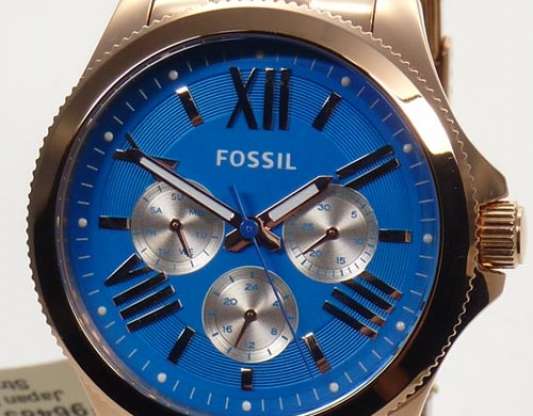 Fossil Uhr Damenuhr Multifunktion AM4556 Cecile rosegold blau...