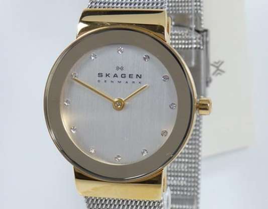 Skagen Denmark Uhr Uhren Damenuhr 358SGSCD Slimline Edelstahl
