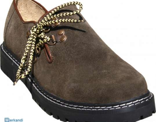 Bayerische Trachtenschuhe / Haferlschuhe aus echtem Wildleder