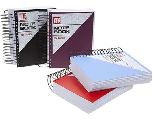 600 pages A5 à reliure spirale 70gsm