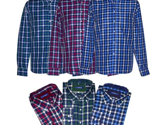 Villela skjorter til mænd ref. 9616 Størrelser: M, L, XL, XXL, XXXL. Assorterede farver