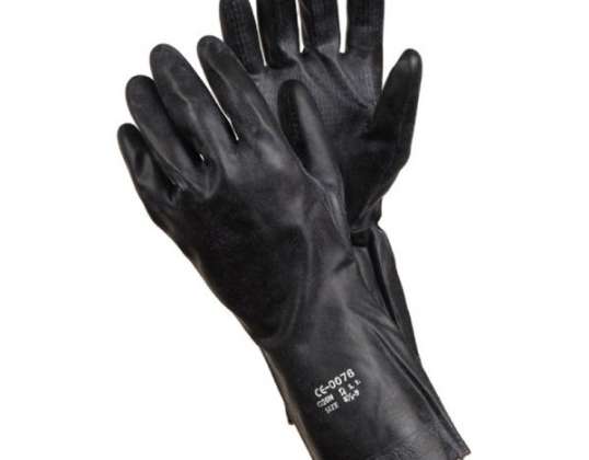 Stock de gants de protection résistants aux produits chimiques noirs Tigera