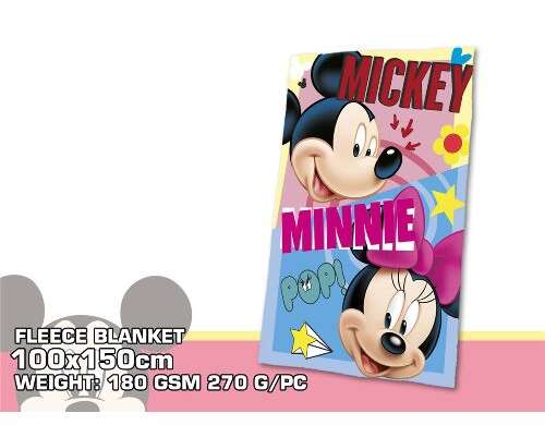 Disney Minnie & Mickey Mouse Fleece Deken - 8435333879986