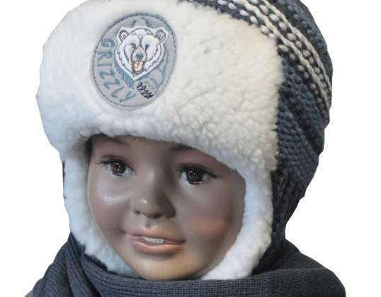 Set: autumn / winter hat and scarf - assorted colors - CZ-3721