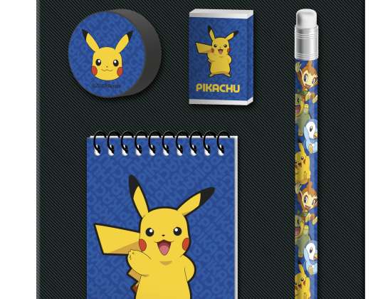Sada školských potrieb - 4 figúrky Pokémonov - 8426842051062