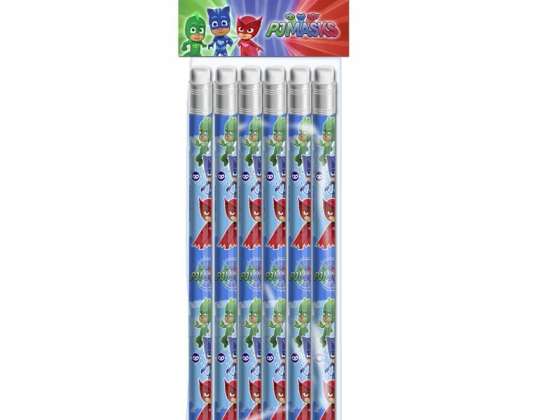 Bleistift-Set – 6er-Pack PJ Masken - 8426842060781