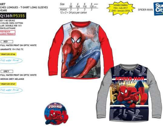 Blusa a maniche lunghe Spiderman - 3609081338421