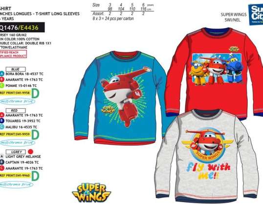 Blusa de manga larga Super Wings - 3609081342152