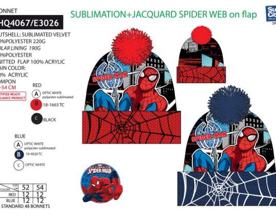 Spiderman Podzimní/zimní čepice - 3609081339343