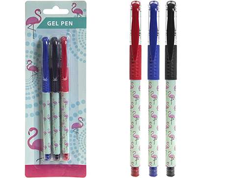 Flamingo ballpoint pen – 3 pack - 5050565255723