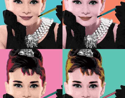 Cartão postal de Audrey Hepburn (Pop Art) - 5050293297071