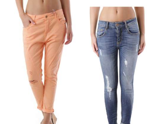 STOCK FEMME JEANS PANTALON S/S