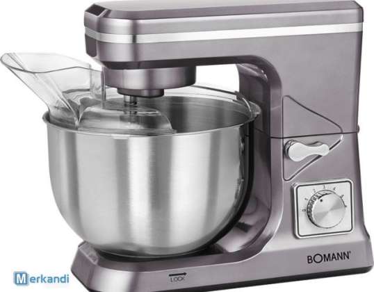 Bomann Knetmaschine 1000 W 5L Edelstahlschüssel Küchenmaschine
