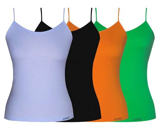 T-Shirts Femininas sem costura Ref. 115 Tamanhos adaptáveis, cores variadas